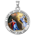 Our Lady of the Annunciation Religious Medal Color
