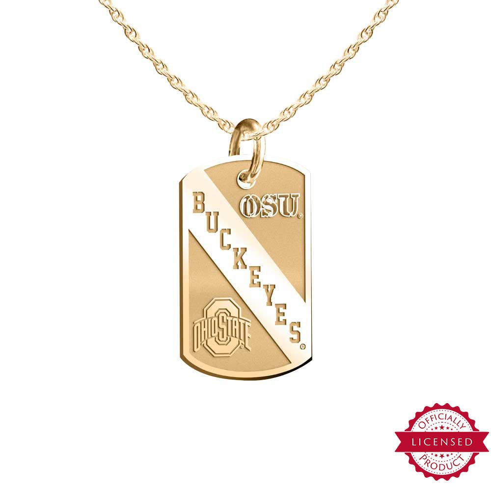 Ohio State University Buckeyes Dog Tag Necklace