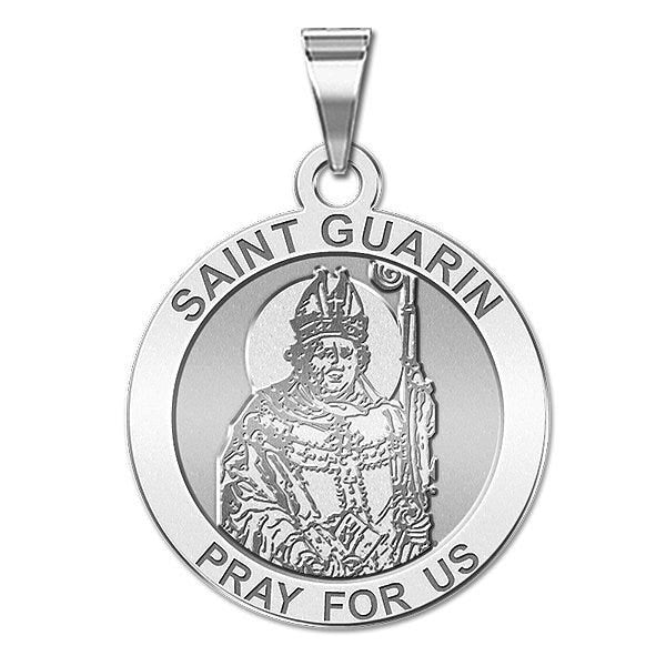 Saint Guarin Round Religious Medal "EXCLUSIVE"