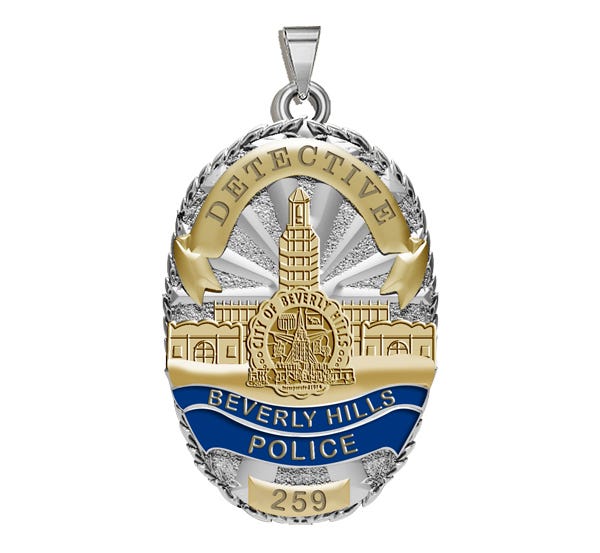 Personalized Beverly Hills Police Badge with Your Rank and Number