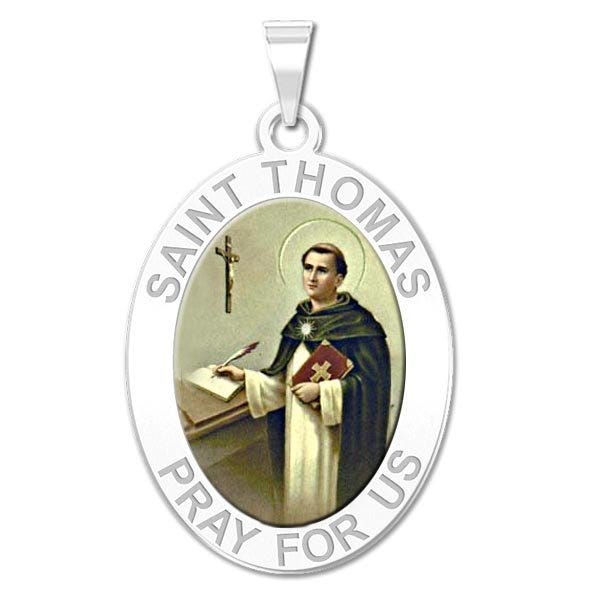 Saint Thomas Aquinas - Oval Religious Medal