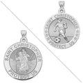 Women's and Girl's SOCCER - Saint Christopher Doubledside Sports Religious Medal "EXCLUSIVE"