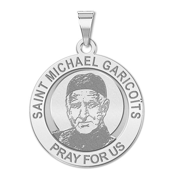 Saint Michael Garicoits Round Religious Medal  "EXCLUSIVE"