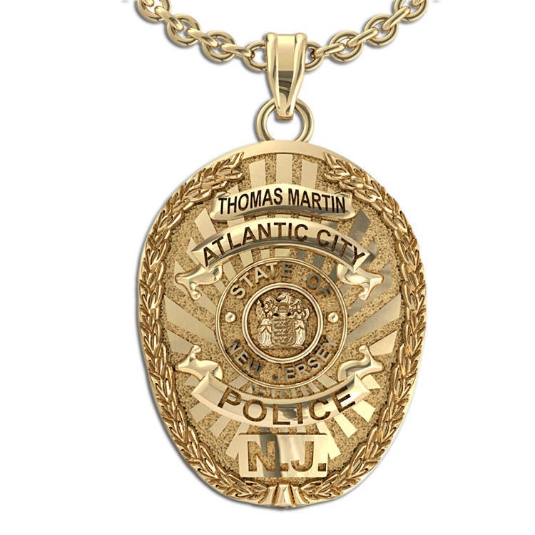 Personalized Atlantic City New Jersey Police Badge with Your Name & Department