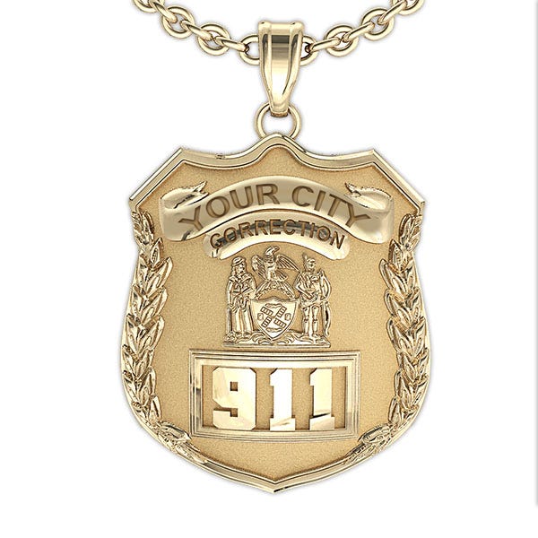 Personalized Correction's Badge with Your Number & Department