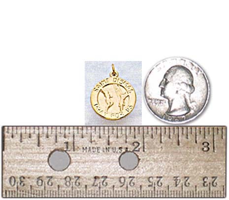14K Gold Saint Dismas Religious Medal