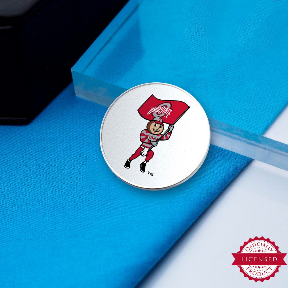 Brutus with Flag Golf Ball Marker