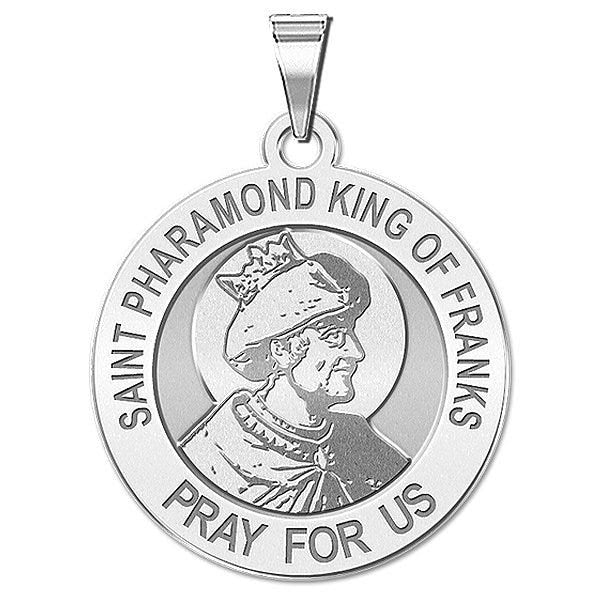 Saint Pharamond King of the Franks Round Religious Medal "EXCLUSIVE"