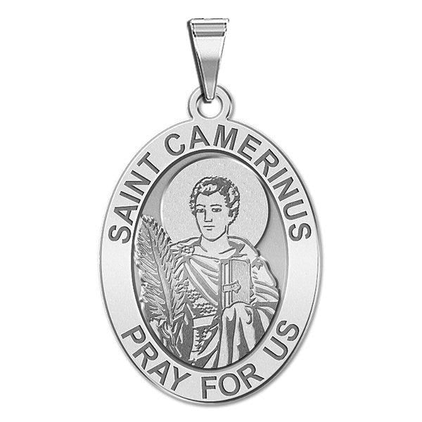 Saint Camerinus Oval Religious Medal