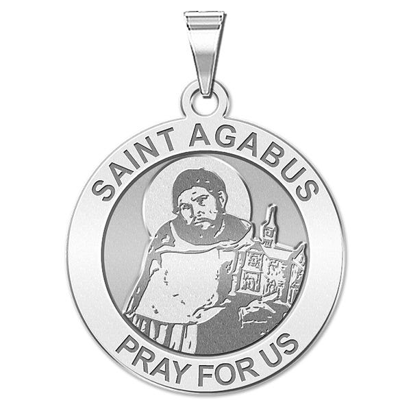 Saint Agabus Round Religious Medal  "EXCLUSIVE"