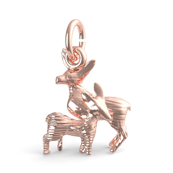 Deer Doe & Fawn Charm