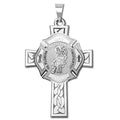 Saint Florian Personalized Fire Badge Cross Religious Medal