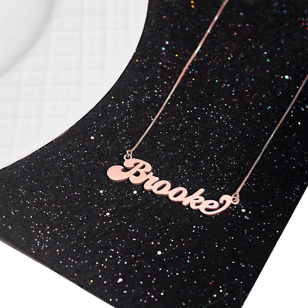 Personalized Classic Script Name Necklace with Chain Included