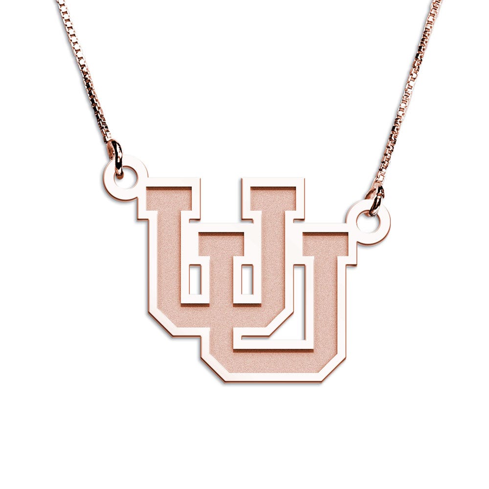 University of Utah Intertwined U Necklace