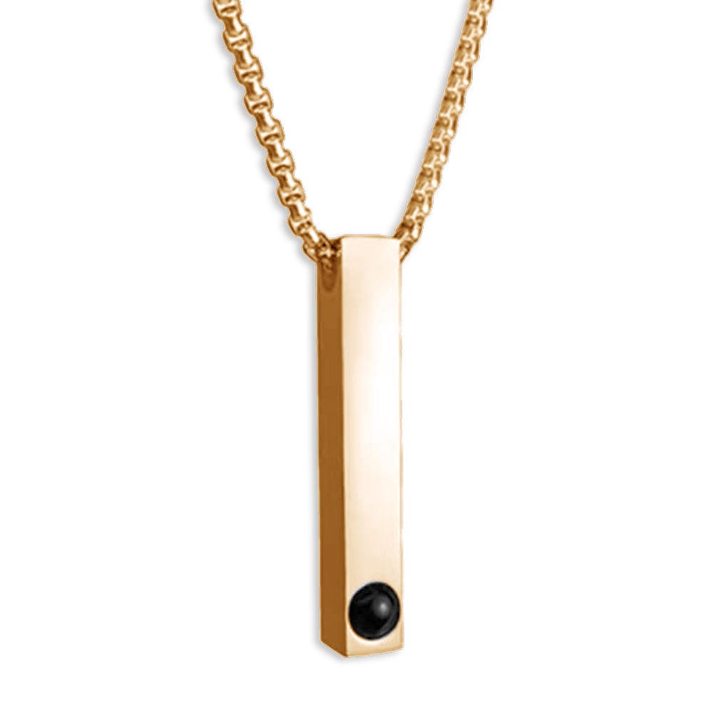 Photo Projection Tall Tag Necklace & Chain