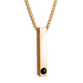 Photo Projection Tall Tag Necklace & Chain