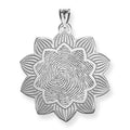 Custom Round Fingerprint Ornate Necklace