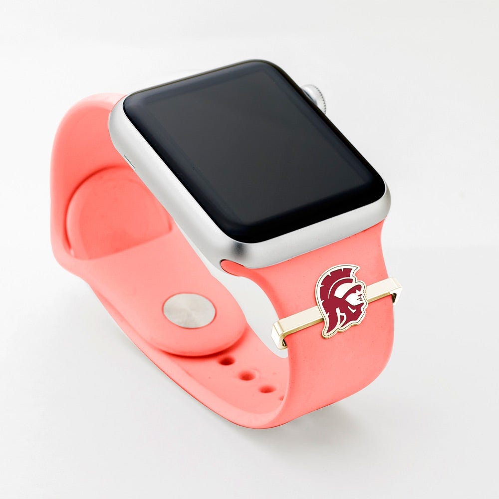 USC Color Enamel Trojan Head Watch Charm