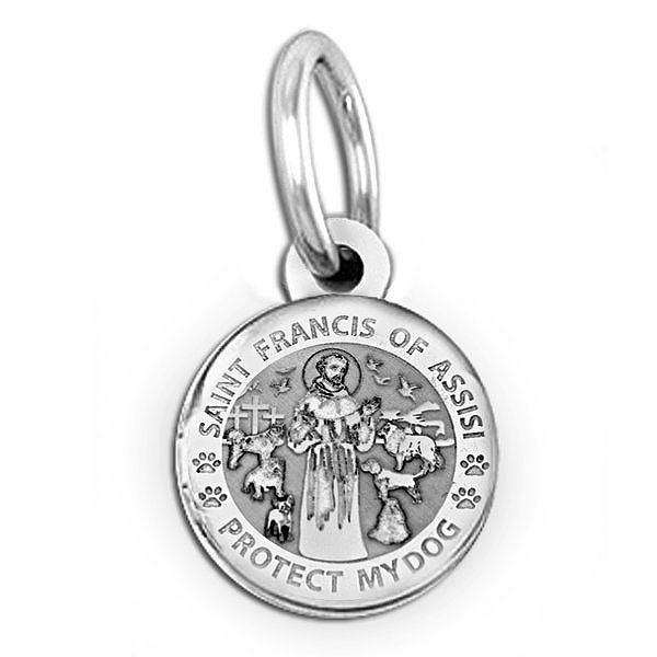 Saint Francis of Assisi "Protect My Dog" Round  Picture Locket