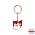 Ohio Color Enamel Outline Keychain