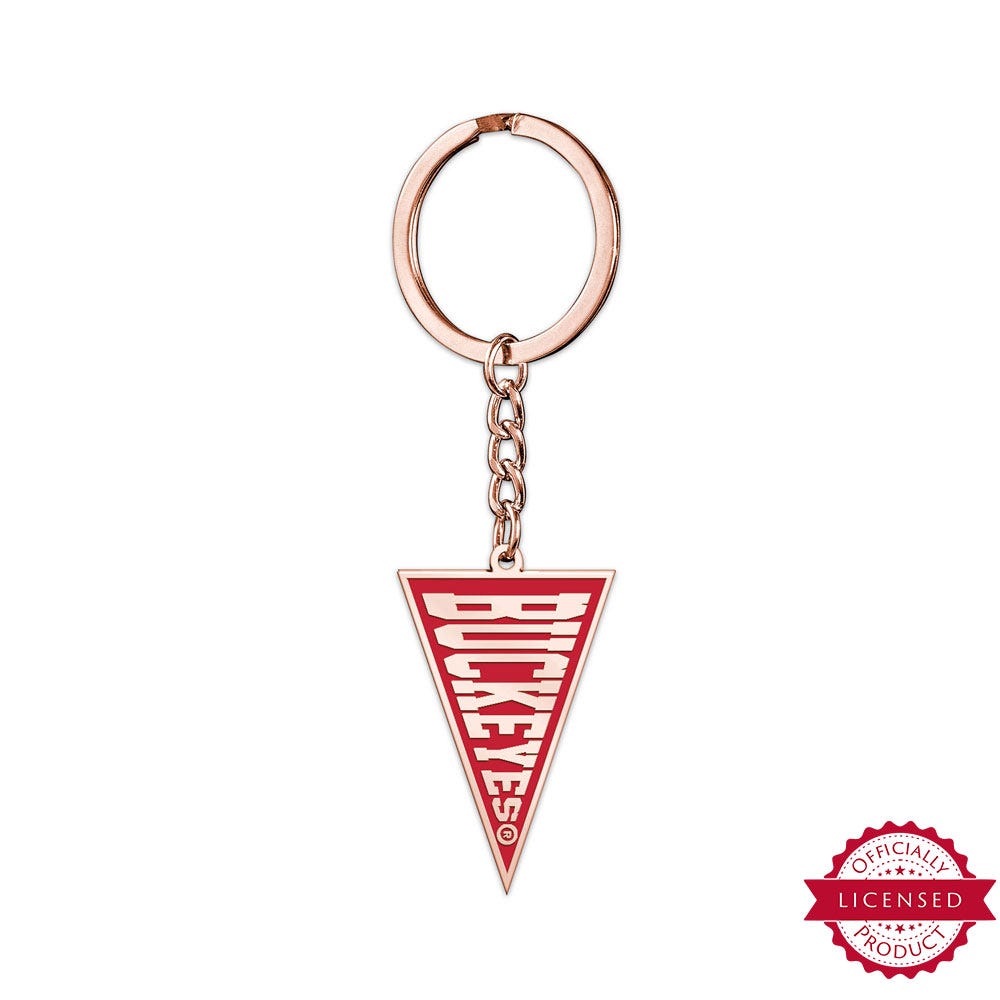Buckeyes Color Enamel Flag Keychain