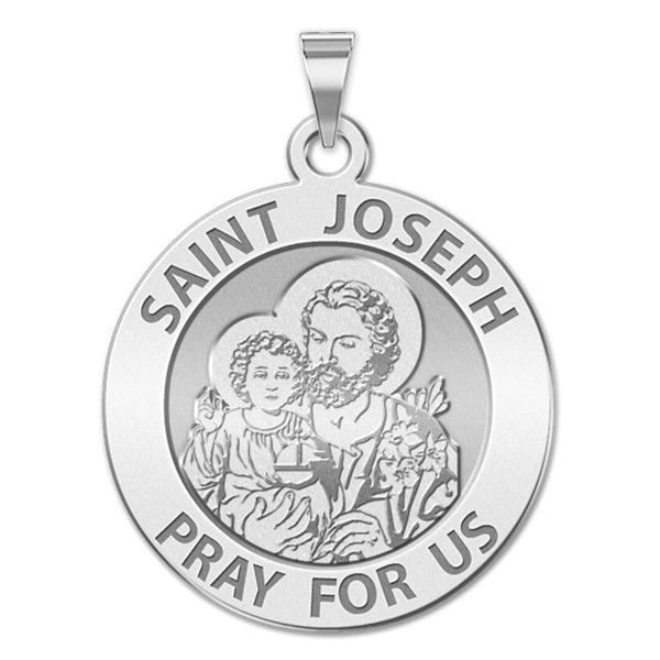 Saint Joseph Round Religious Medal