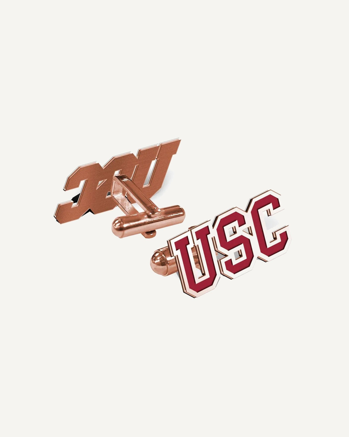 Pair of USC Color Enamel Block Cufflinks