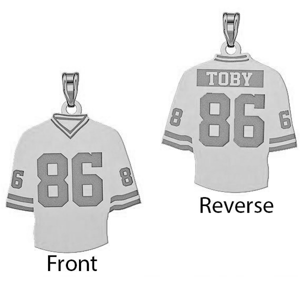 Football Jersey Pendant w/ Name & Number