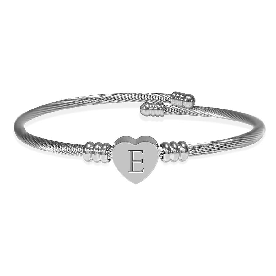 Custom Initial Bangle Bracelet