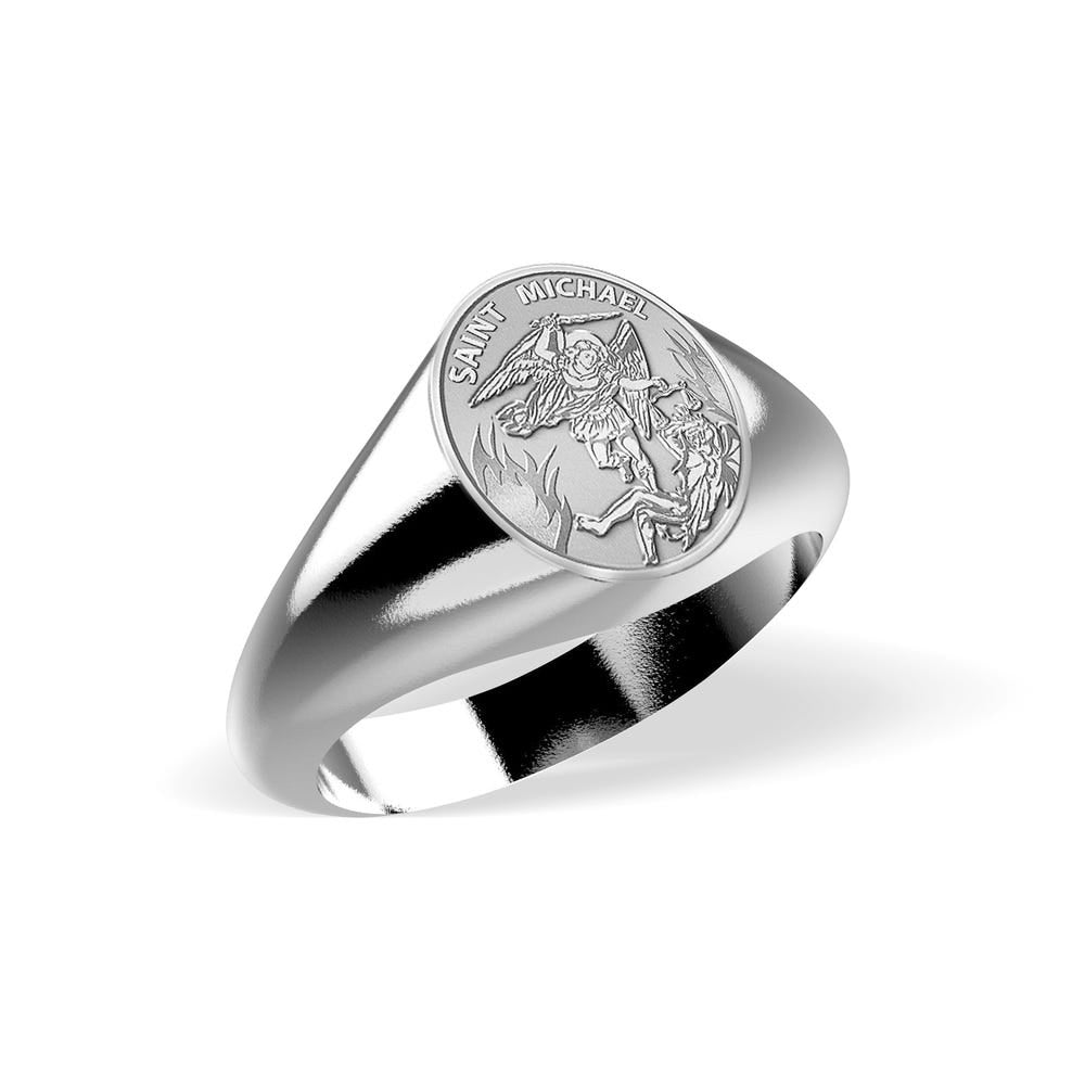 Saint Michael Signet Ring "EXCLUSIVE"