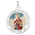 Saint Elizabeth of Hungary Round Religious Color Medal "EXCLUSIVE"