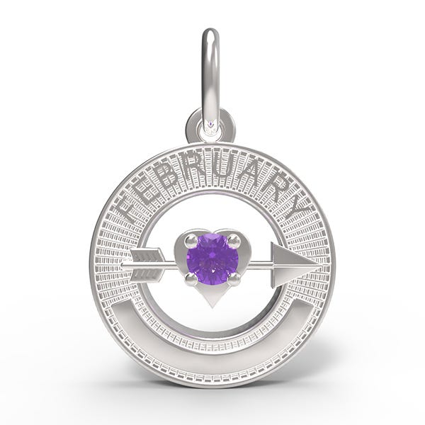 February Love Birthstone Charm (3332)