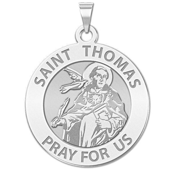 Saint Thomas Aquinas Round Religious Medal