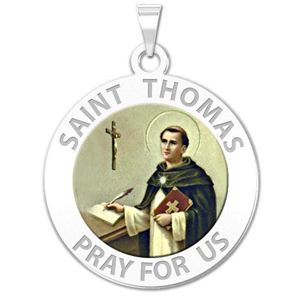 Saint Thomas Aquinas Religious Medal  "EXCLUSIVE"
