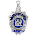 Personalized Police Captain Enamel Badge w/ Your Department