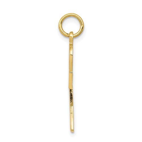 10k Solid Flat-Backed Ankh/Egyptian Cross Pendant