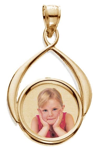 Wishbone Photo Pendant Necklace