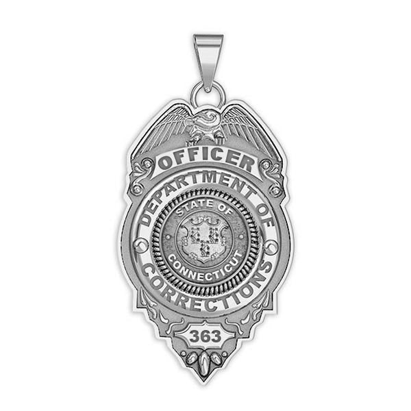 Personalized Connecticut Corrections Badge with Your Number