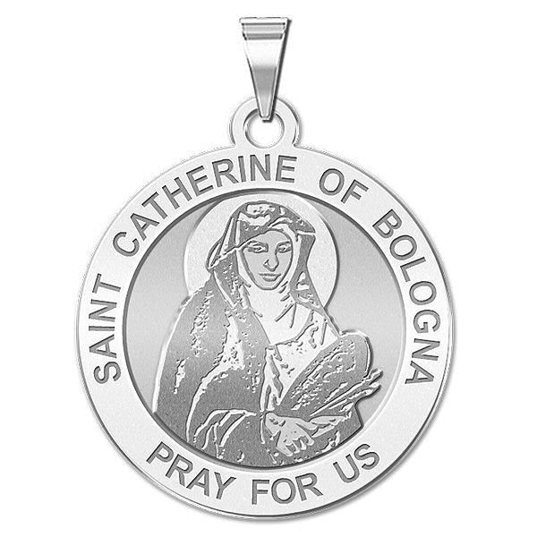 Saint Catherine of Bologna Round Religious Medal