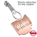 Ohio State University Ohio Outline Zipper Pull