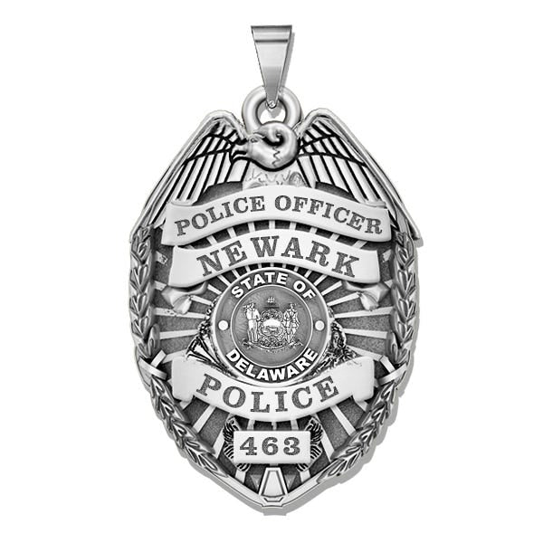 Personalized Delaware Police Badge with Your Rank, Number & Department