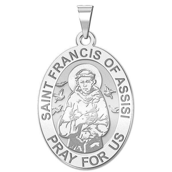 Saint Francis of Assisi Oval Religious Medal