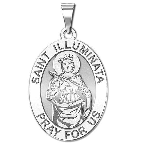 Saint Illuminata OVAL Religious Medal  "EXCLUSIVE"