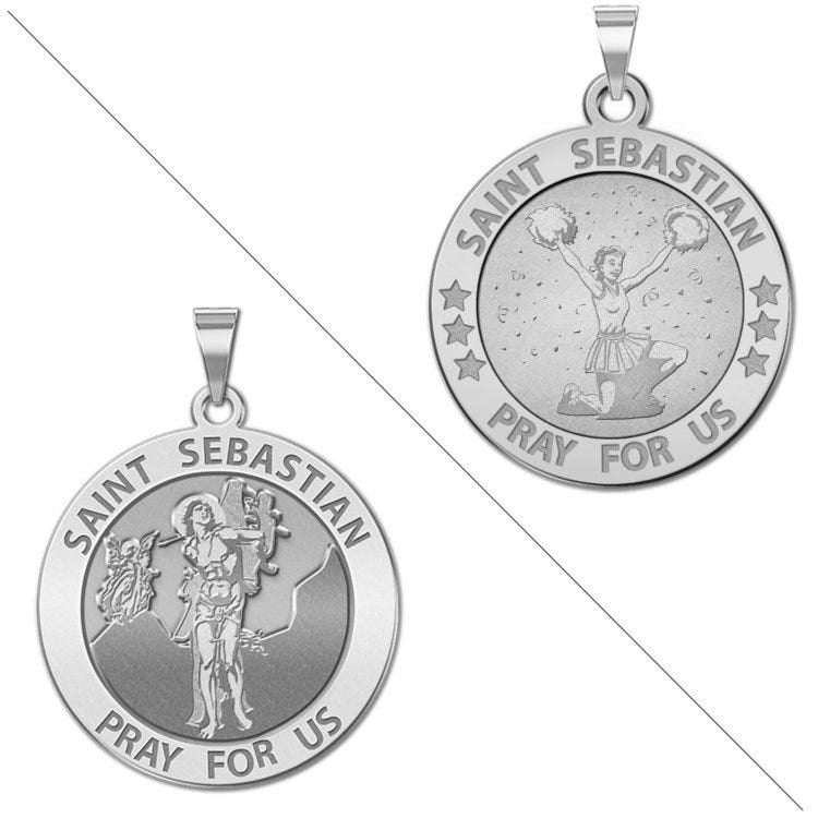 Cheerleading - Saint Sebastian Doubledside Sports Religious Medal "EXCLUSIVE"