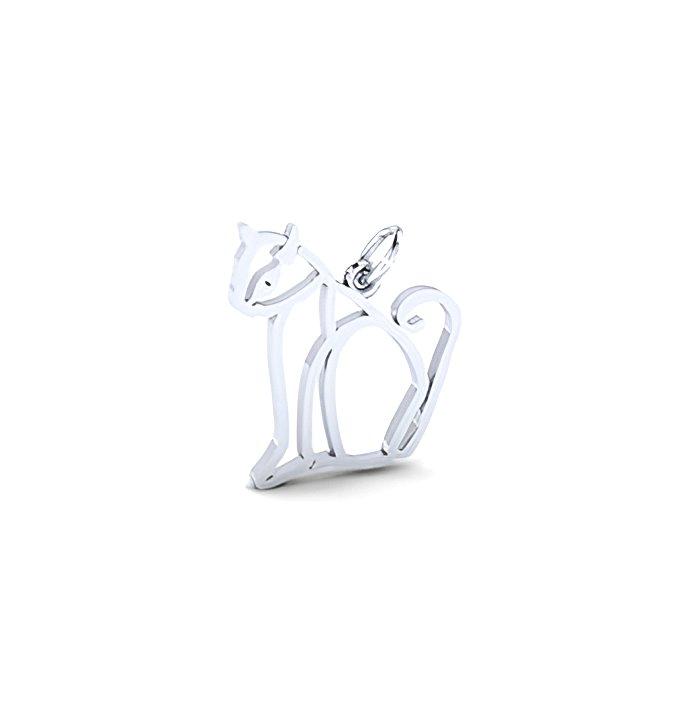 Flat Sitting Cat Charm