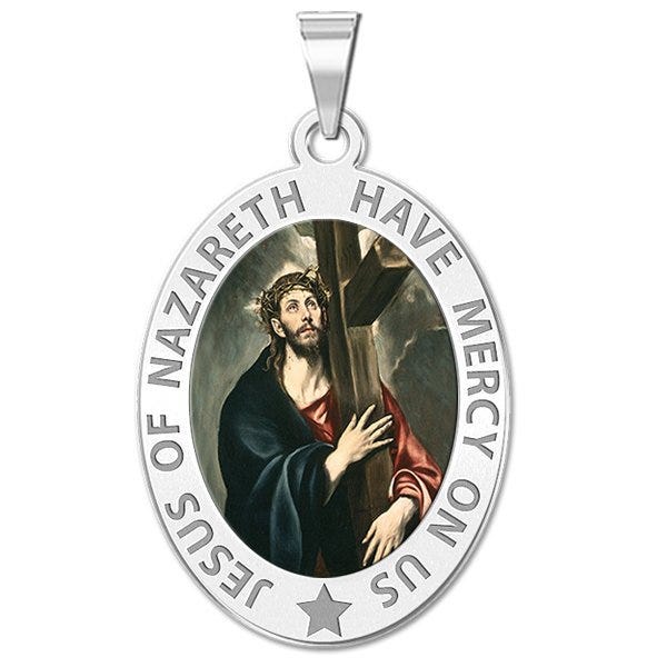 Jesus of Nazareth Religious Medal "Color EXCLUSIVE"