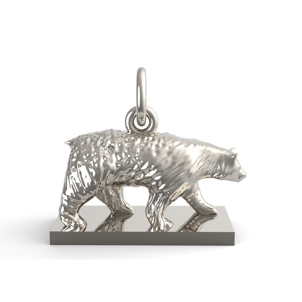 Polar Bear On Ice Charm