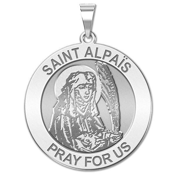 Saint Alpais Round Religious Medal "EXCLUSIVE"