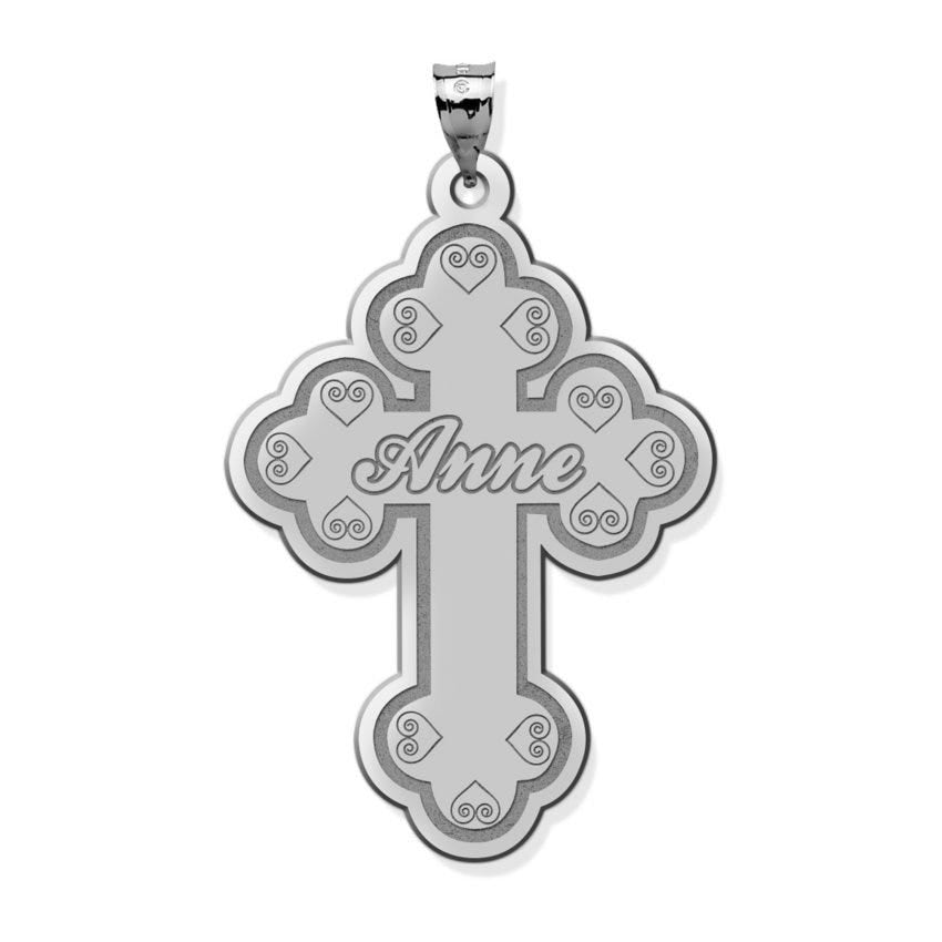 Personalized Cross with "Script Name" Etched