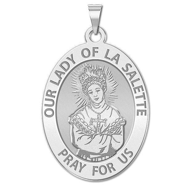 Our Lady of La Salette Religious Medal - Oval
